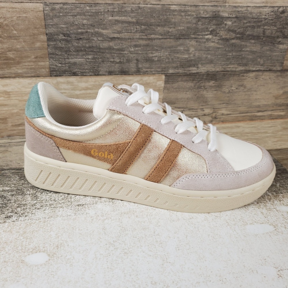 Gola Superslam Blaze Womens Shoes Sz 8 Gold Light Caramel Green Mist Sneakers